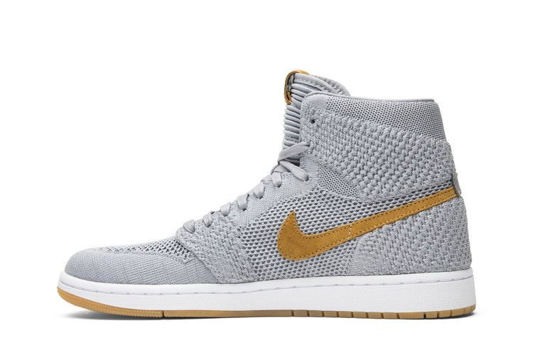 Кроссовки Air Jordan 1 Retro High OG Flyknit 'Wolf Grey'