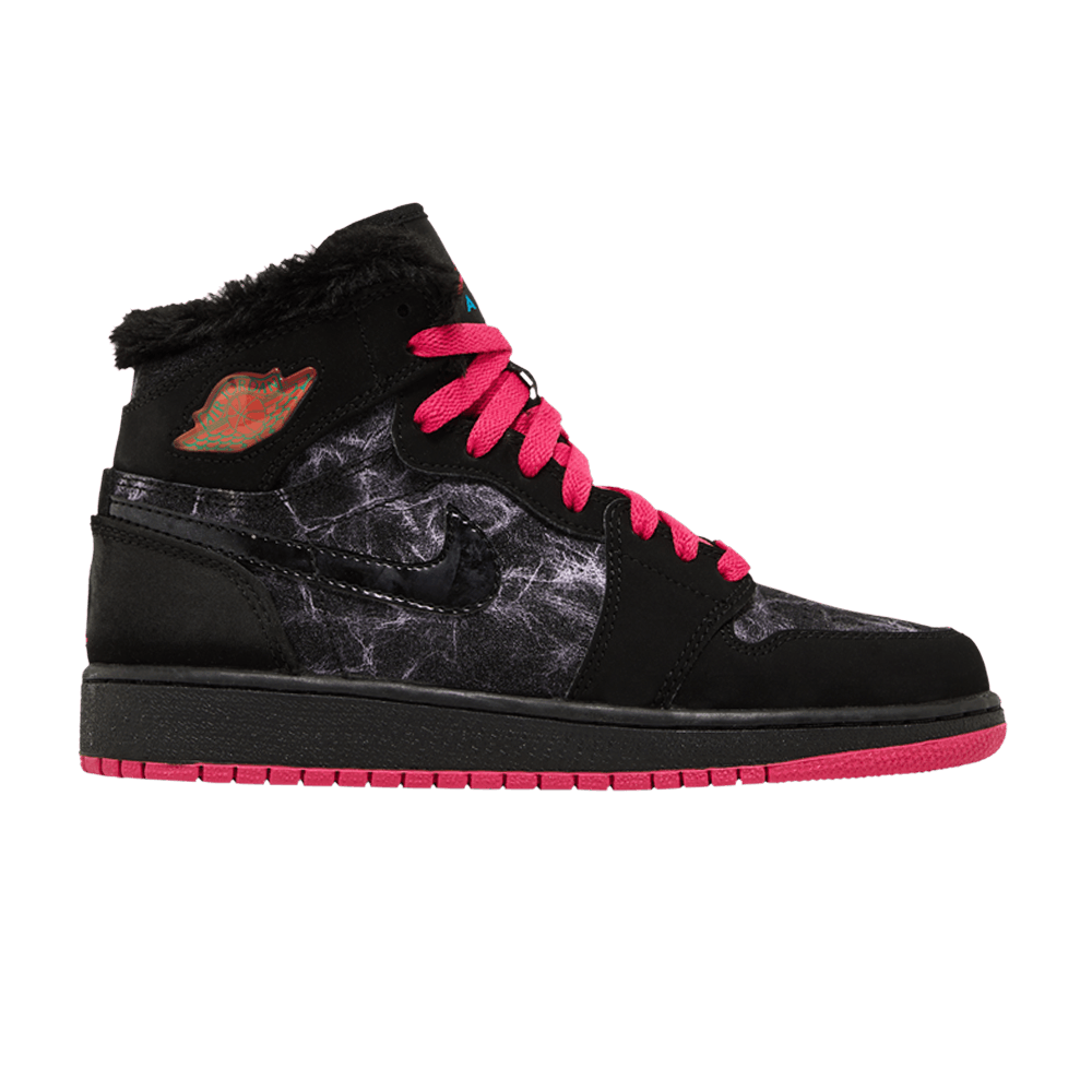Кроссовки Air Jordan 1 Retro High Prem GS 'Black Vivid Pink'