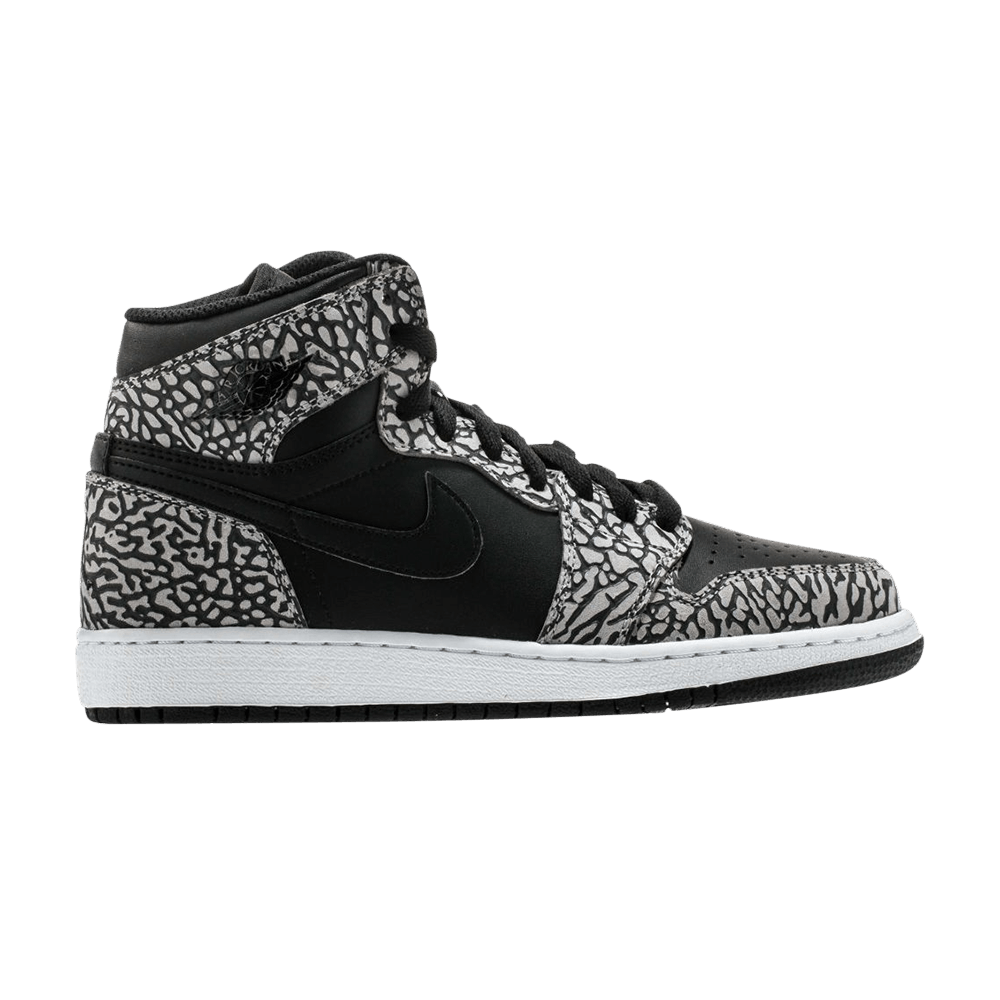 Кроссовки Air Jordan 1 Retro High Premium GS 'Black Elephant'
