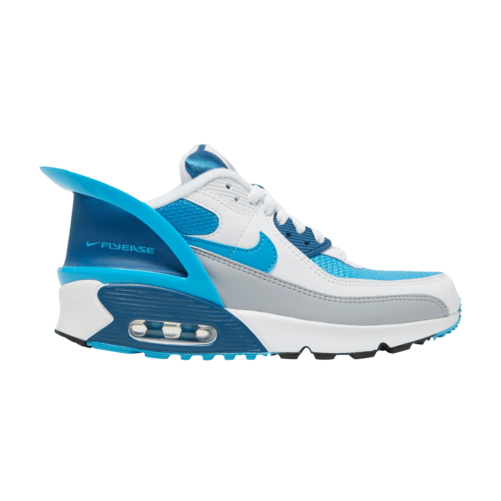 Кроссовки Nike Air Max 90 FlyEase GS 'White Industrial Blue'