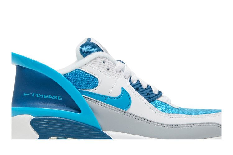 Кроссовки Nike Air Max 90 FlyEase GS 'White Industrial Blue'