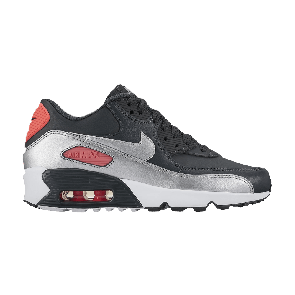 Кроссовки Nike Air Max 90 Leather GS 'Anthracite Metallic Silver'