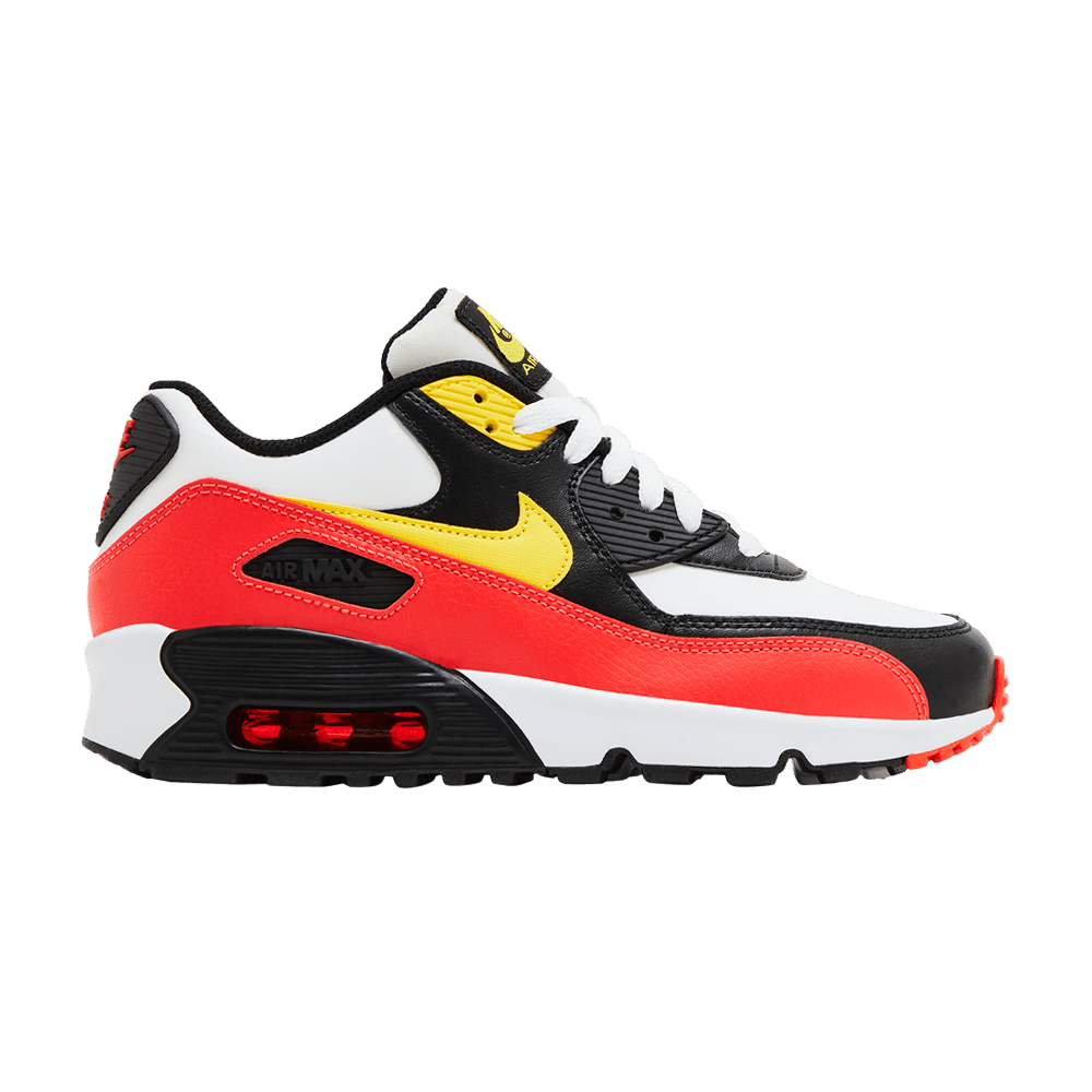 Кроссовки Nike Air Max 90 Leather GS 'Chrome Yellow Black Crimson'