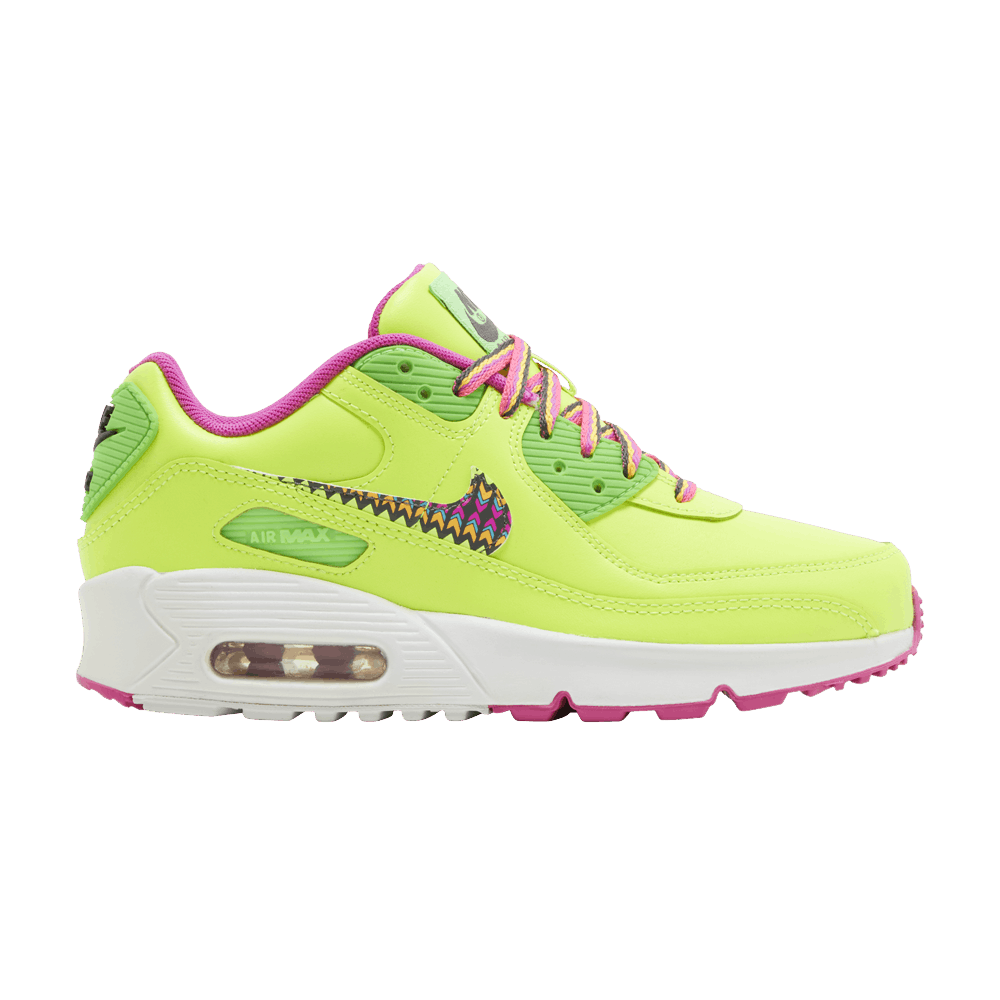 Кроссовки Nike Air Max 90 Leather GS 'Volt Fire Pink'