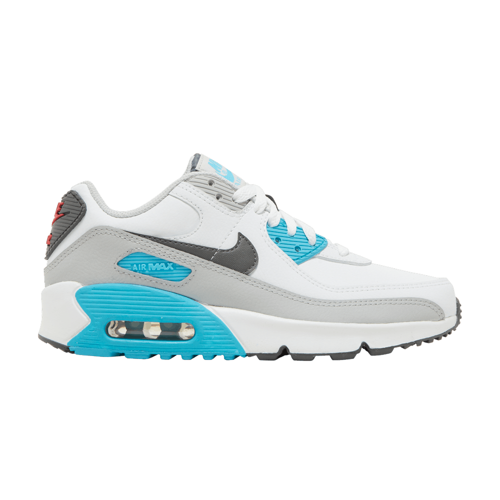 Кроссовки Nike Air Max 90 Leather GS 'White Chlorine Blue'