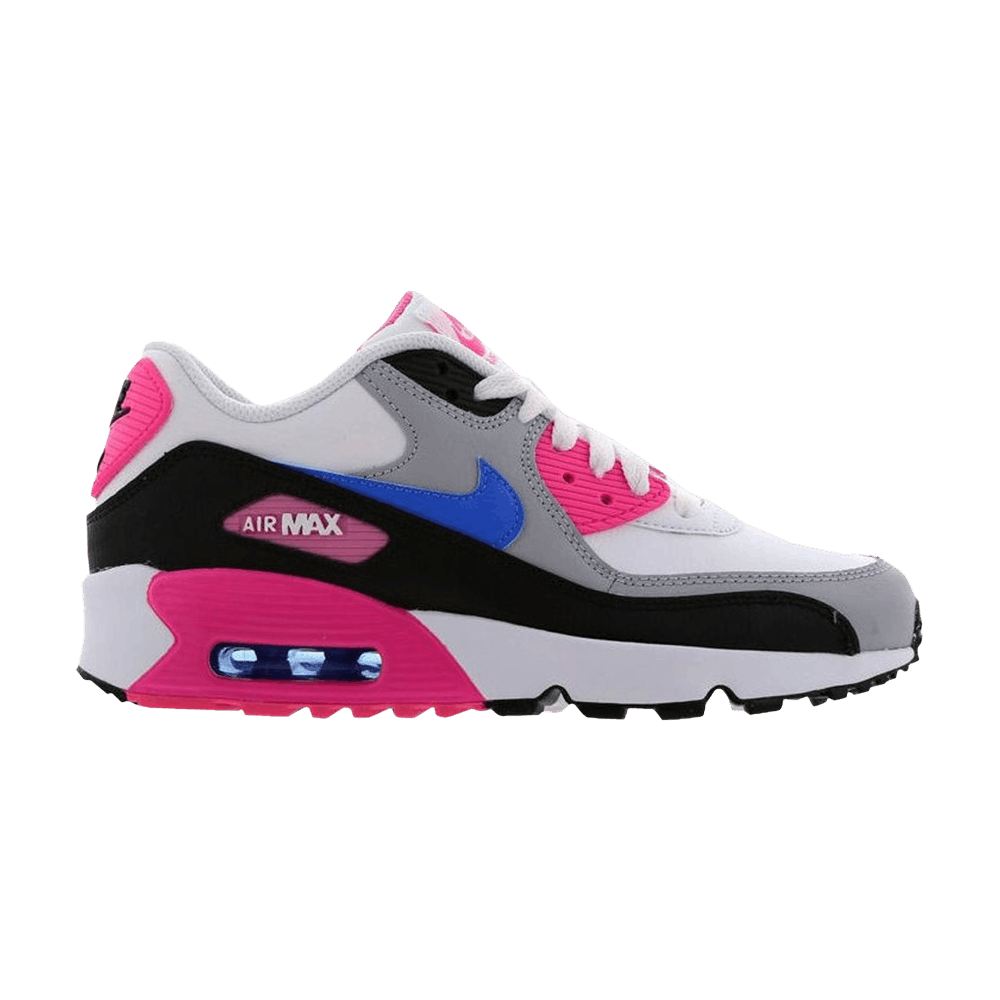 Кроссовки Nike Air Max 90 Leather GS 'White Photo Blue Pink'