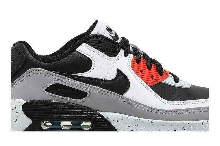 Кроссовки Nike Air Max 90 Leather GS 'White Turf Orange Speckled'