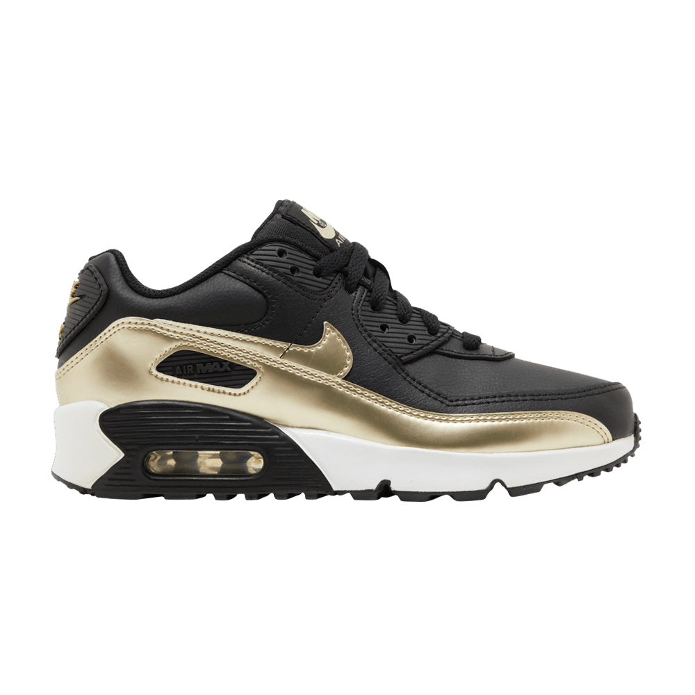 Кроссовки Nike Air Max 90 LTR GS 'Black Metallic Gold Star'