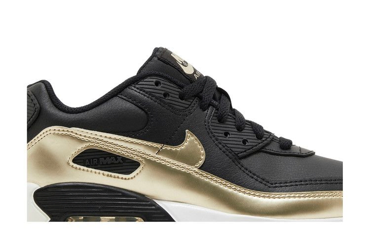 Кроссовки Nike Air Max 90 LTR GS 'Black Metallic Gold Star'