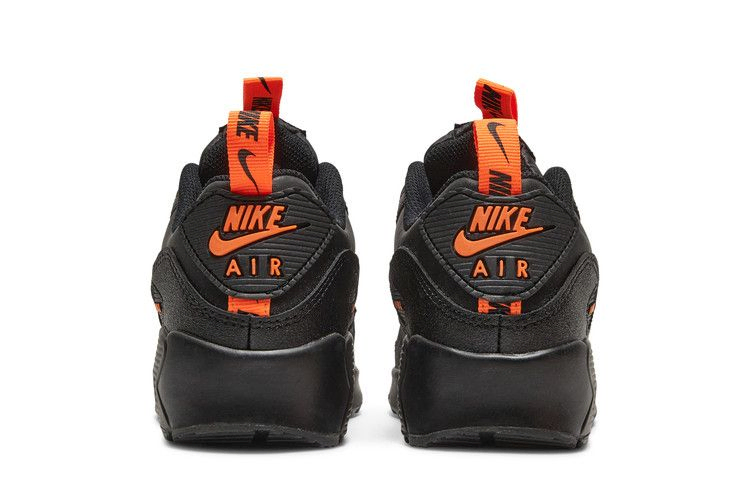 Кроссовки Nike Air Max 90 SE GS 'Black Total Orange'