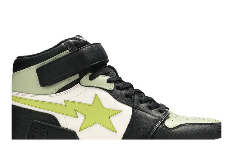Кроссовки BAPE Block Sta High 'Black Lime'