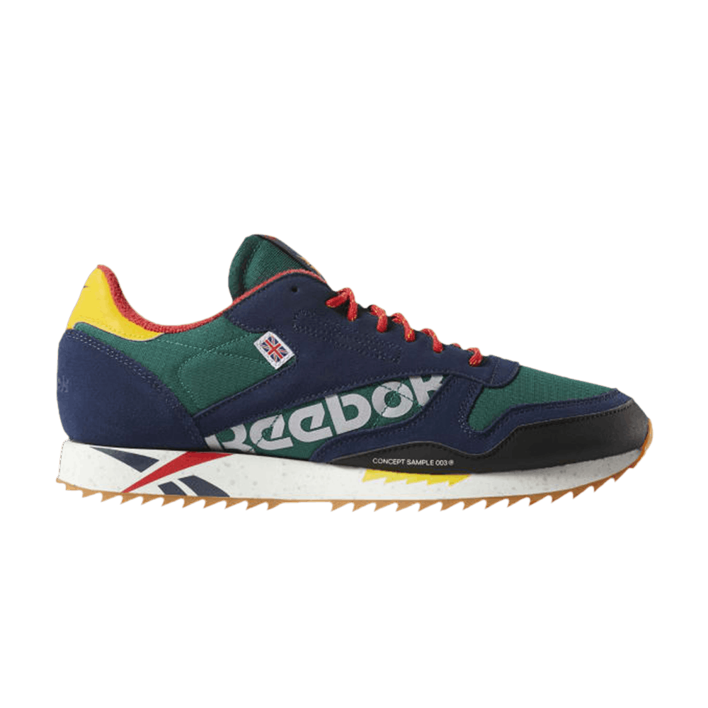 Кроссовки Reebok Classic Leather Ripple Altered 'Green Red'