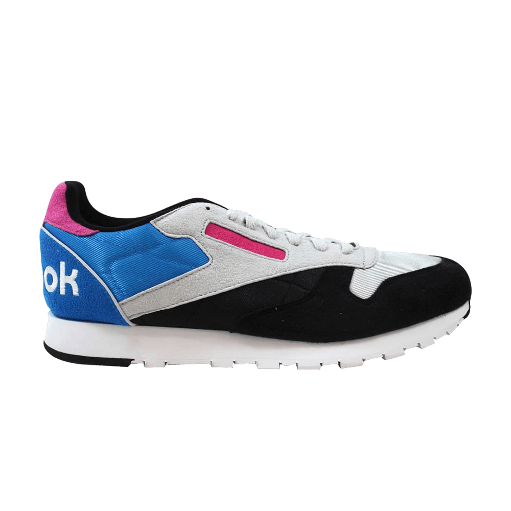 Кроссовки Reebok Classic Leather WB 'Black Grey Blue'