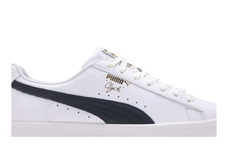 Кроссовки Puma Clyde Core Leather Foil 'White Navy'