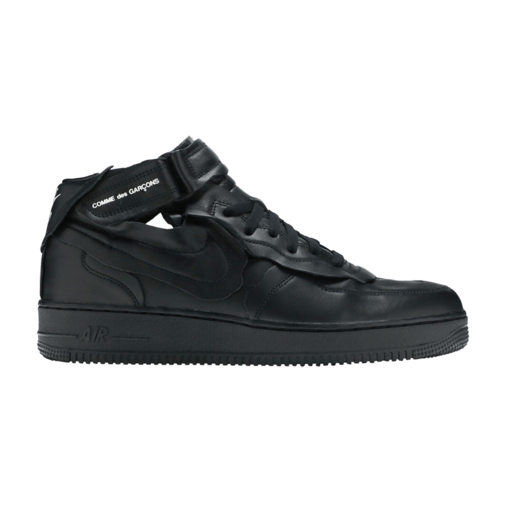 Кроссовки Nike Comme des Garçons x Air Force 1 Mid 'Triple Black'