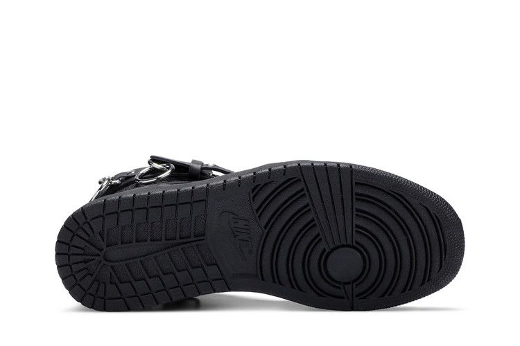 Кроссовки Comme des Garçons x Air Jordan 1 Retro Strap High 'Black'