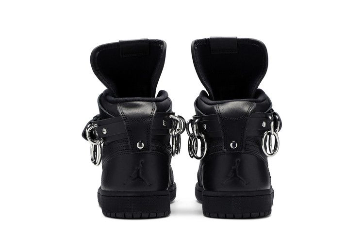 Кроссовки Comme des Garçons x Air Jordan 1 Retro Strap High 'Black'