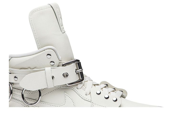 Кроссовки Comme des Garçons x Air Jordan 1 Retro Strap High 'White'