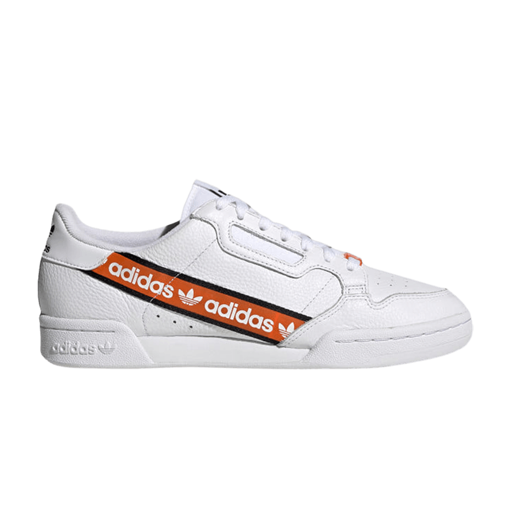 Кроссовки adidas Continental 80 'Wordmark Side Stripe - White Orange'