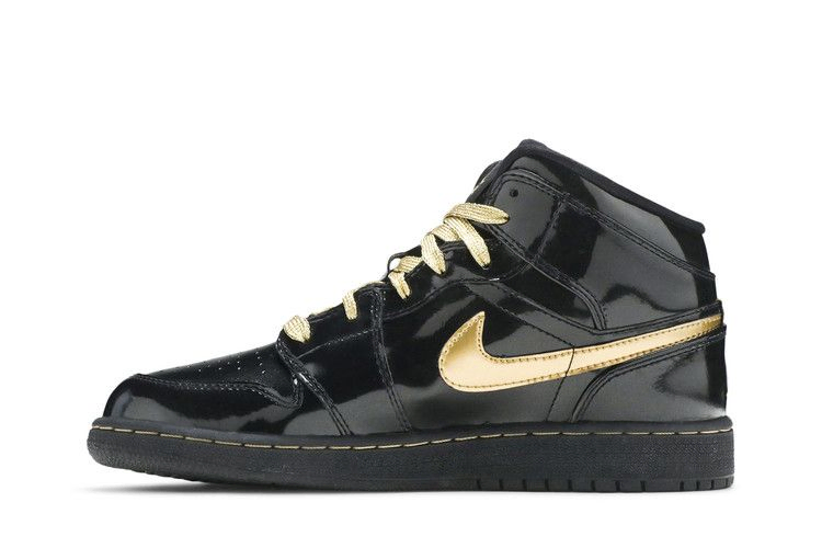 Кроссовки Air Jordan 1 Phat GS 'Black Metallic Gold'
