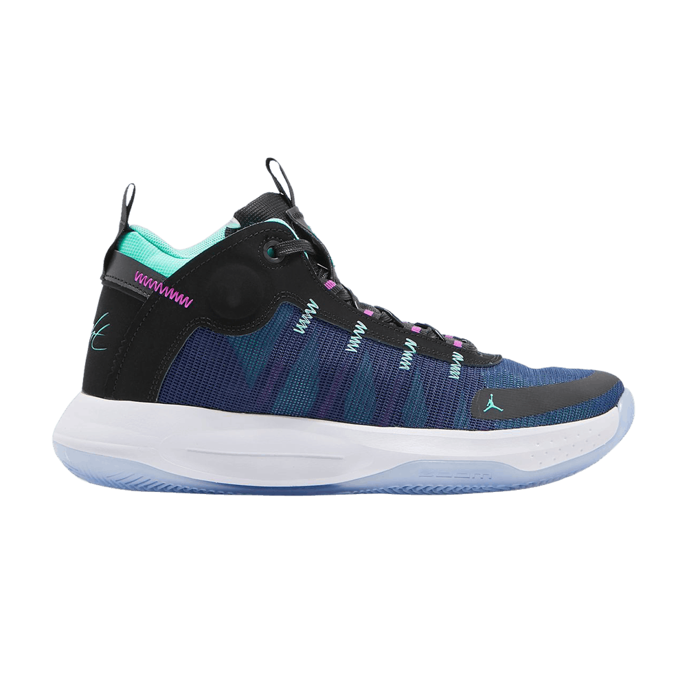 Кроссовки Air Jordan Jumpman 2020 'Black Green Glow Blue Void'