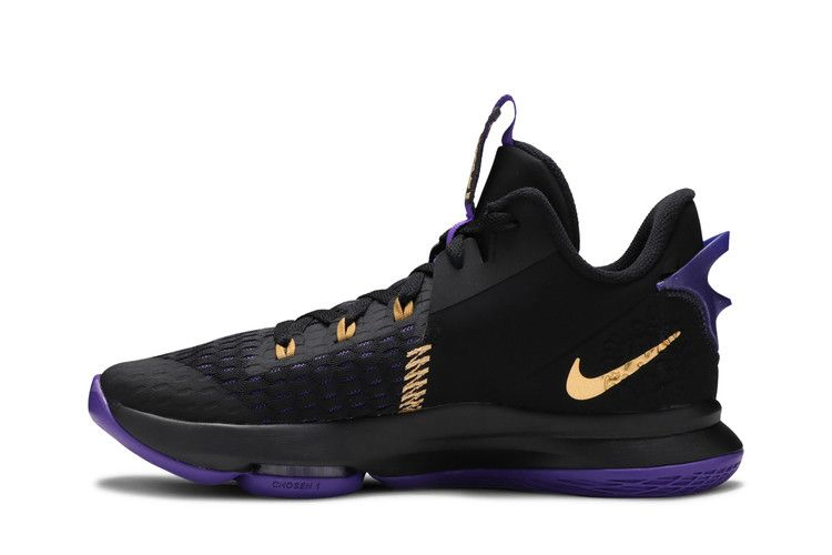 Кроссовки Nike LeBron Witness 5 'Fierce Purple Metallic Gold'