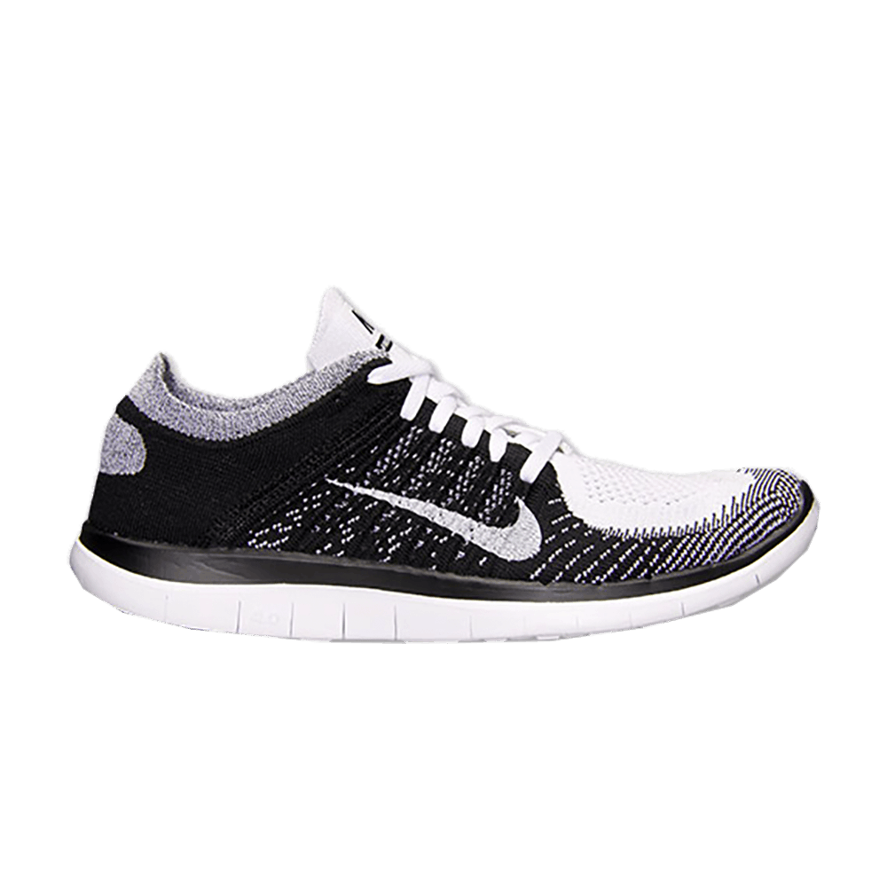 Кроссовки Nike Wmns Free Flyknit 4.0 'White Black'