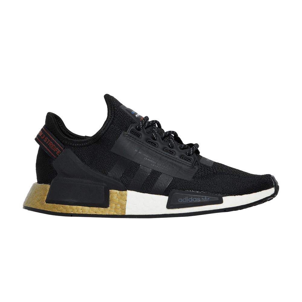 Кроссовки adidas NMD_R1 V2 J 'Black Gold Metallic'