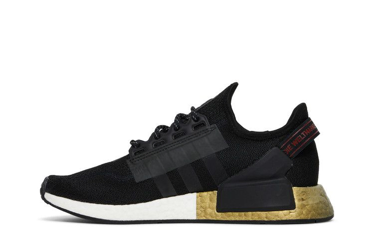 Кроссовки adidas NMD_R1 V2 J 'Black Gold Metallic'
