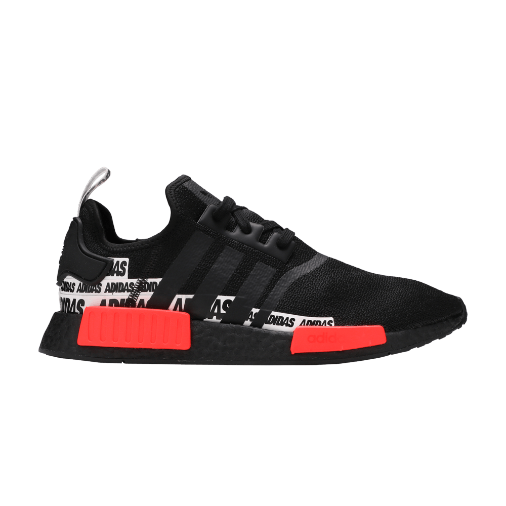 Кроссовки adidas NMD_R1 'Wordmark Heel Stripe - Black Solar Red'