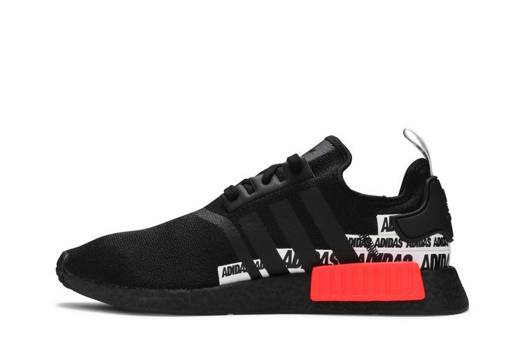 Кроссовки adidas NMD_R1 'Wordmark Heel Stripe - Black Solar Red'