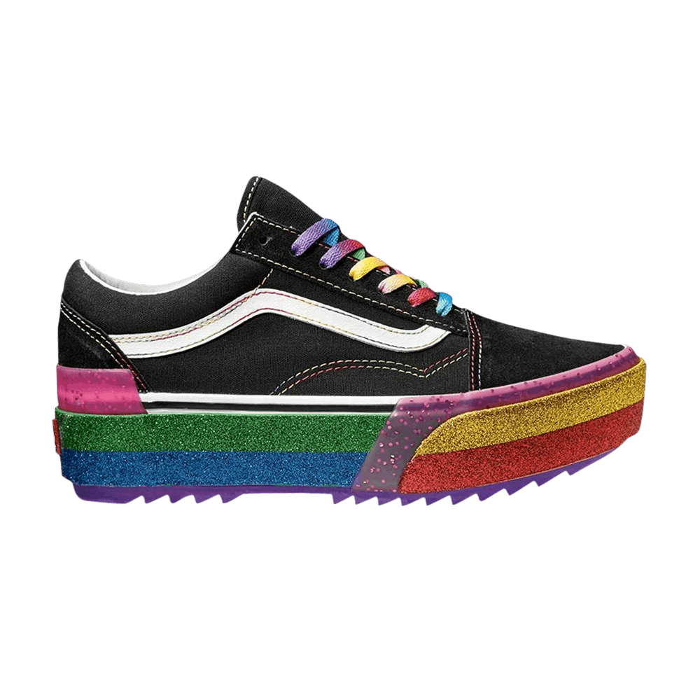 Кроссовки Vans Old Skool Stacked 'Glitter - Black Rainbow'