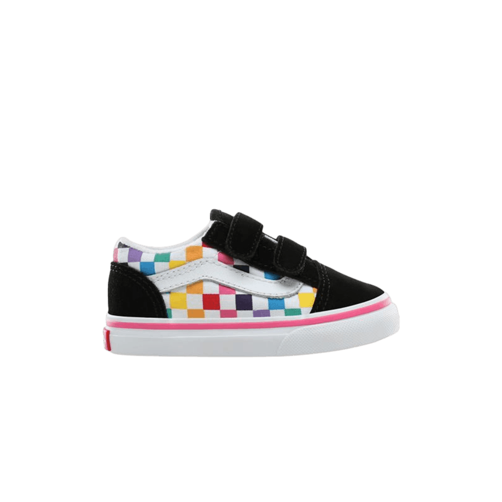 Кроссовки Vans Old Skool V Toddler 'Rainbow Checkerboard'