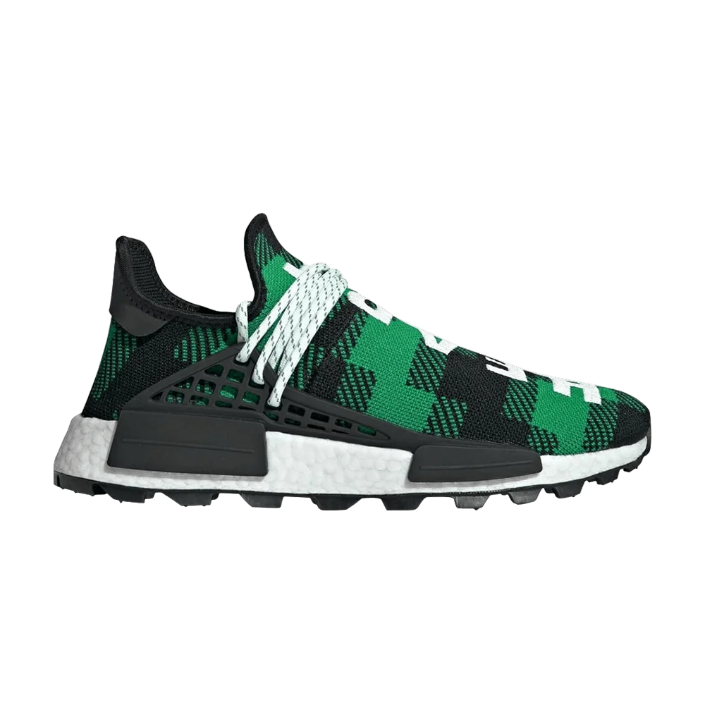 Кроссовки Pharrell x Billionaire Boys Club x adidas NMD Human Race Trail 'Green Plaid'