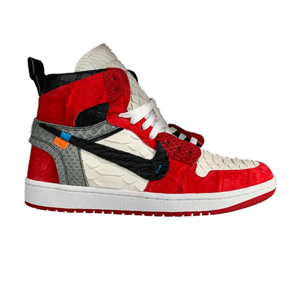 Кроссовки The Shoe Surgeon x Off-White x Air Jordan 1 High Retro Lux 'Chicago'