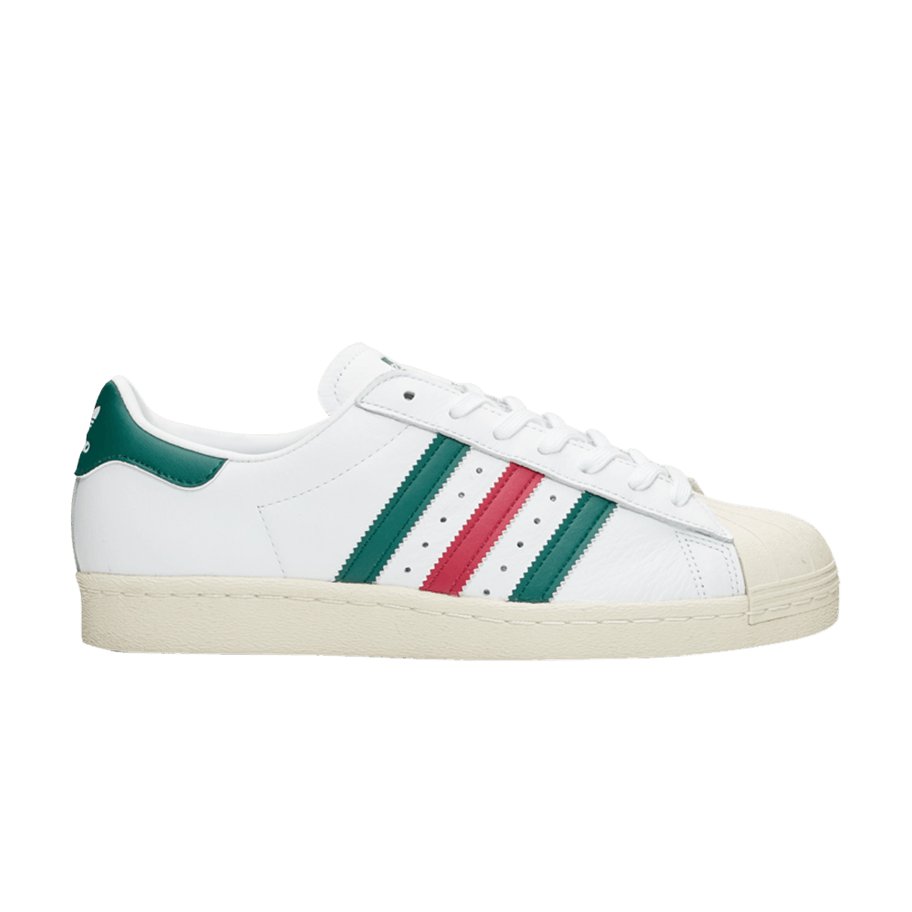 Кроссовки adidas Superstar 80s 'White Green Ruby'