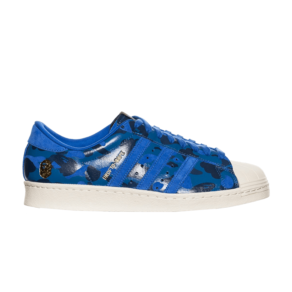 Кроссовки adidas A Bathing Ape x Undeafeated x Superstar 80s 'Blue Camo'