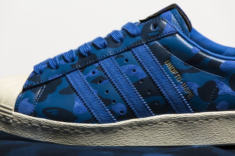 Кроссовки adidas A Bathing Ape x Undeafeated x Superstar 80s 'Blue Camo'