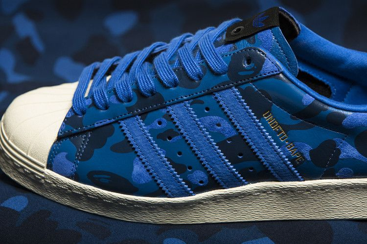 Кроссовки adidas A Bathing Ape x Undeafeated x Superstar 80s 'Blue Camo'