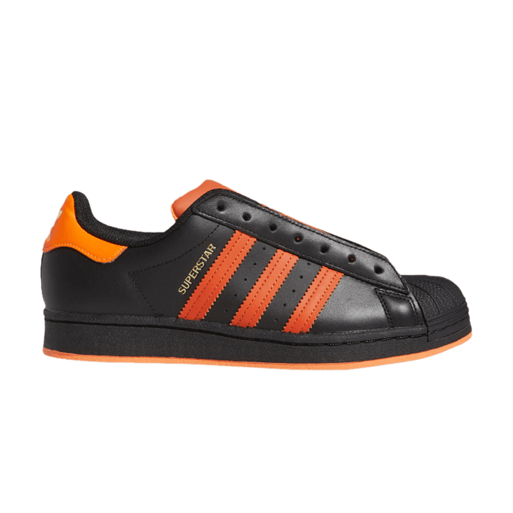 Кроссовки adidas Superstar Laceless 'Black Solar Orange'