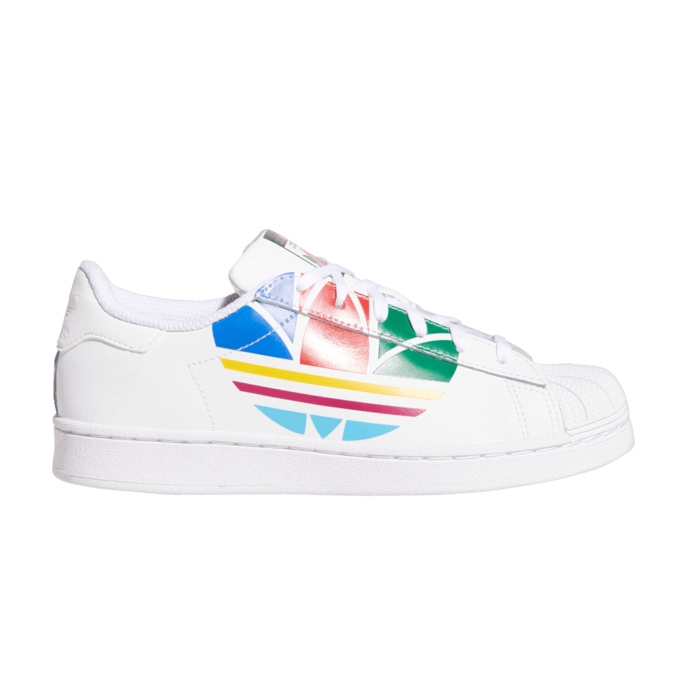Кроссовки adidas Superstar Pure J 'Colorful Trefoil - Cloud White'