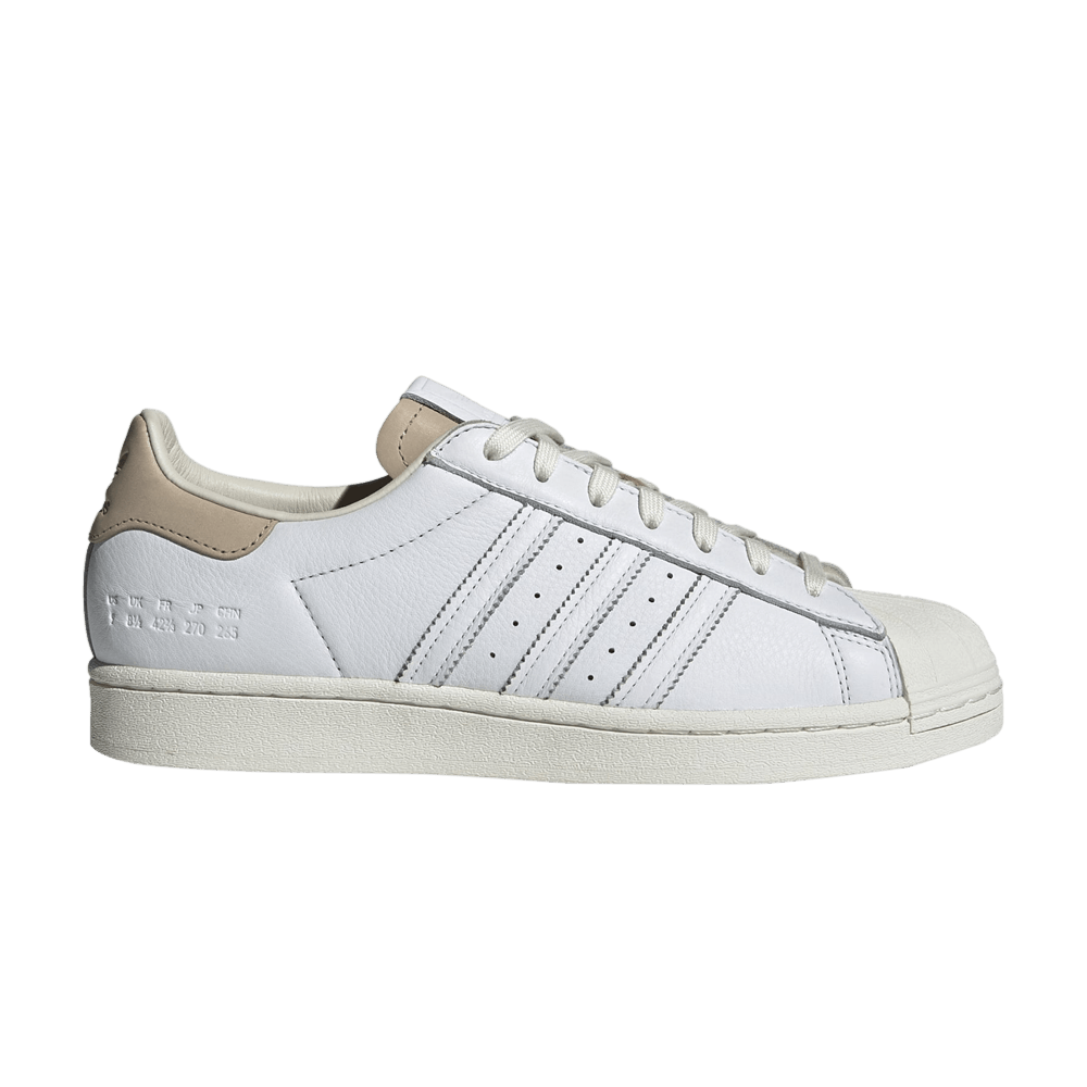 Кроссовки adidas Superstar 'Size Tag - Cloud White Brown'