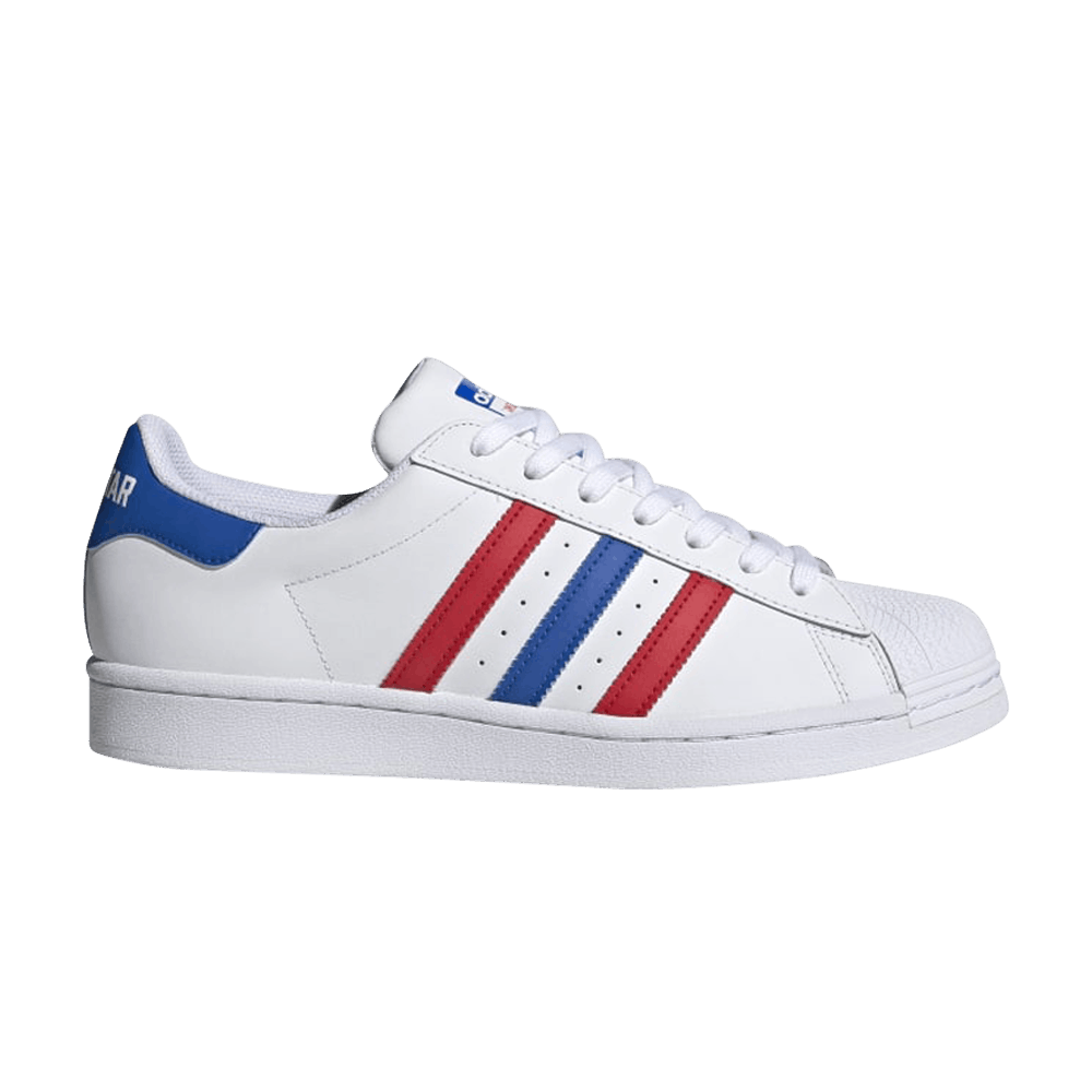 Кроссовки adidas Superstar 'White Red Blue'