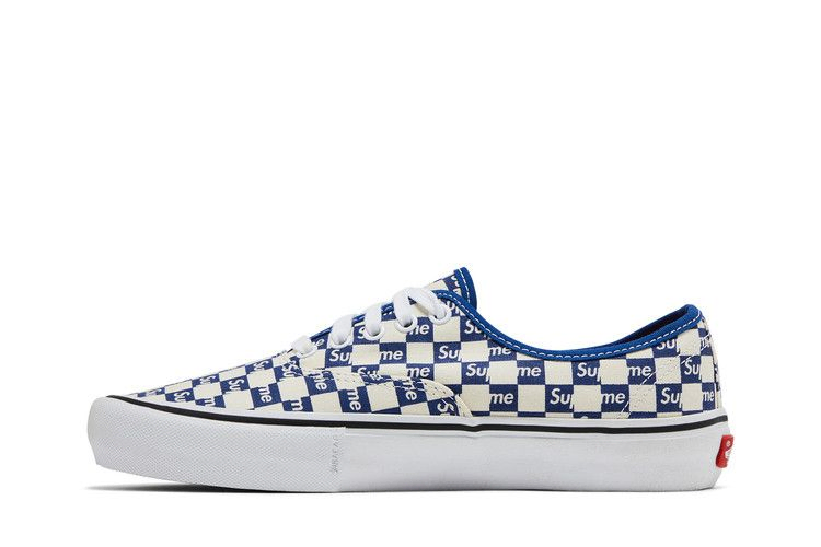 Кроссовки Vans Supreme x Authentic Pro 'Checkered Blue'
