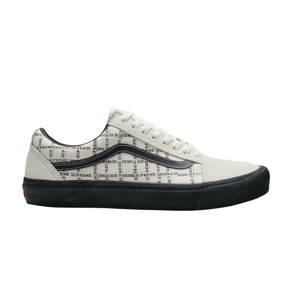 Кроссовки Vans Supreme x Old Skool Pro 'Logo Pattern - White'