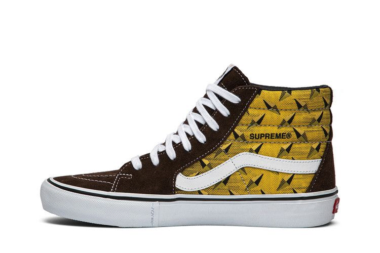 Кроссовки Vans Supreme x Sk8-Hi Pro 'Diamond Plate Brown'