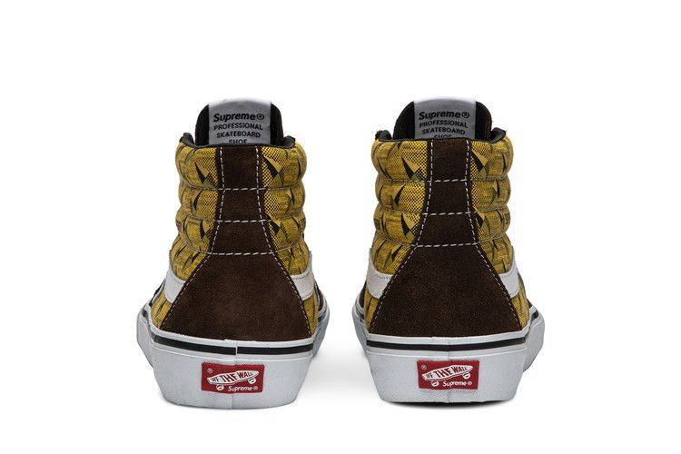 Кроссовки Vans Supreme x Sk8-Hi Pro 'Diamond Plate Brown'