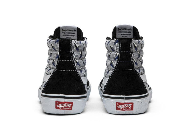 Кроссовки Vans Supreme x Sk8-Hi Pro 'Diamond Plate Black Grey'