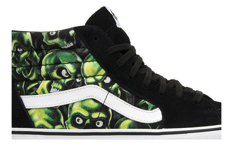 Кроссовки Vans Supreme x Sk8-Hi 'Glow-In-The-Dark Skull Pile'