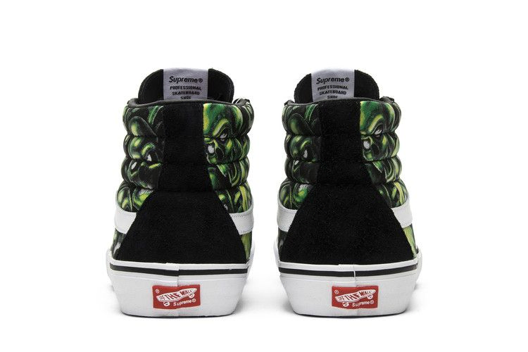 Кроссовки Vans Supreme x Sk8-Hi 'Glow-In-The-Dark Skull Pile'